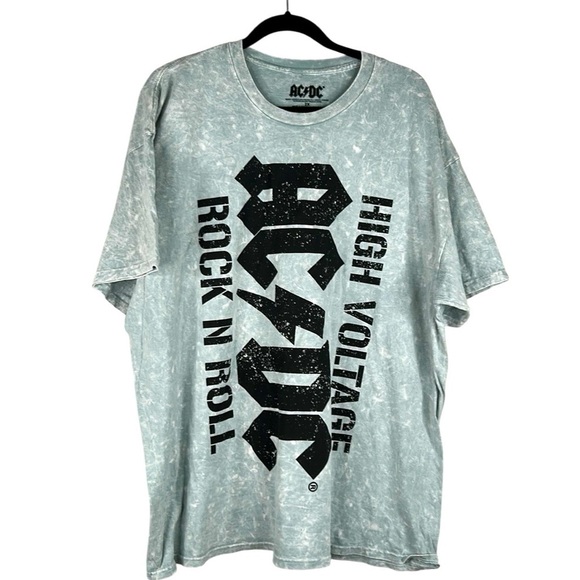 AC/DC Other - AC/DC Gray Wash Men's High Voltage Rock N Roll T-Shirt Size 2XL New without tags
